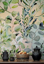 Carregar imagem no visualizador da galeria, Eucalyptus Wallpaper in Pastel Color Watercolor. #6483
