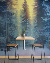 Carregar imagem no visualizador da galeria, Big Sequoia Tree Wall Mural. Snow on Trees Peel and Stick Wall Mural. #6490
