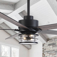 Cargar imagen en el visor de la galería, 65&quot; Modern Reversible Ceiling Fan with Lighting and Remote Control
