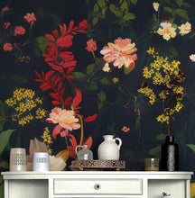 Carregar imagem no visualizador da galeria, Chinoiserie Flowers Wallpaper. Asian Wall Art Mural #6517
