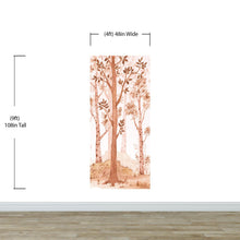 Cargar imagen en el visor de la galería, Sepia Tone Nursery Woodland Forest Wallpaper. Watercolor Birch Tree Forest Wall Mural. #6526
