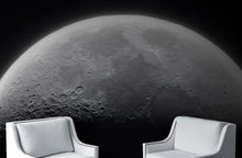 Cargar imagen en el visor de la galería, Moon Wallpaper. Black and White Wall Decor. #6532
