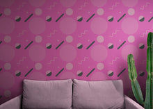 Cargar imagen en el visor de la galería, 80&#39;s Wallpaper Neon Pink. 90’s Vintage Pink Memphis Wallpaper. I Love 80s. #6539
