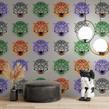 Carregar imagem no visualizador da galeria, Asian Tiger Wallpaper Peel and Stick Wall Mural. #6573
