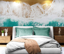 Load image into Gallery viewer, Custom Beach House Wallpaper Peel and Stick Mural. Personalized Text / Quote Family Beach Wall Art. #6592

