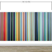 Cargar imagen en el visor de la galería, Vertical Line Color Stripes Wallpaper. Bright Rainbow Color Lines Wall Mural. #6597
