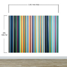 Cargar imagen en el visor de la galería, Vertical Line Color Stripes Wallpaper. Bright Rainbow Color Lines Wall Mural. #6597
