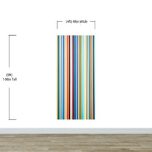 Cargar imagen en el visor de la galería, Vertical Line Color Stripes Wallpaper. Bright Rainbow Color Lines Wall Mural. #6597
