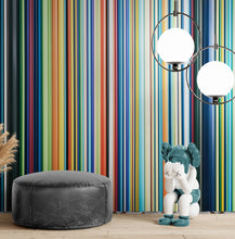 Cargar imagen en el visor de la galería, Vertical Line Color Stripes Wallpaper. Bright Rainbow Color Lines Wall Mural. #6597
