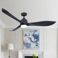 Load image into Gallery viewer, 66&quot; Misael Propeller Industrial DC Motor Ceiling Fan with LED Lighting
