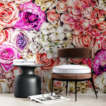 Cargar imagen en el visor de la galería, Vibrant Floral Bliss Wallpaper Mural - Colorful Roses and Flower Arrangements #6602
