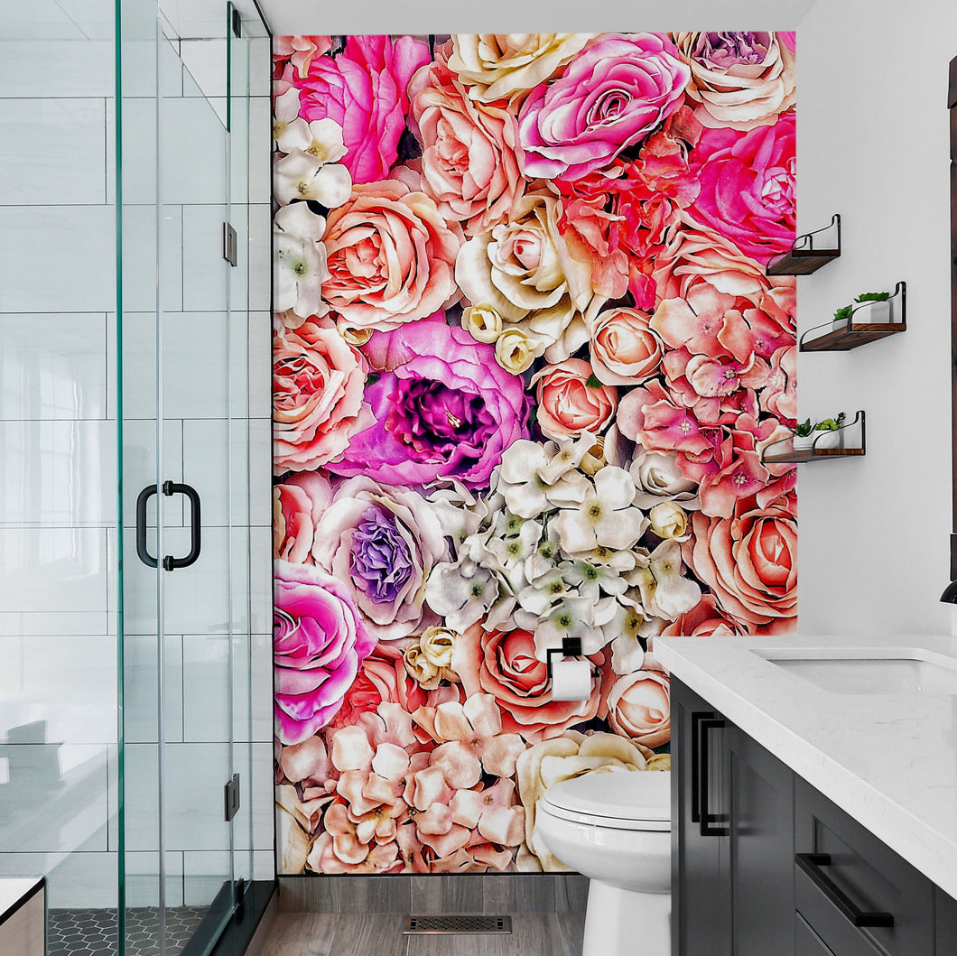 Vibrant Floral Bliss Wallpaper Mural - Colorful Roses and Flower Arrangements #6602