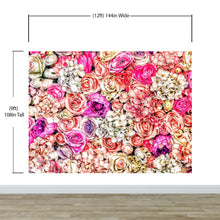 Cargar imagen en el visor de la galería, Vibrant Floral Bliss Wallpaper Mural - Colorful Roses and Flower Arrangements #6602
