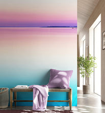 Carregar imagem no visualizador da galeria, Pastel Pink Sunset Ocean Wallpaper Mural - Tropical Calm Waters. #6603
