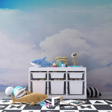 Carregar imagem no visualizador da galeria, Pastel Sky and Clouds Kids Wallpaper Mural - Dreamy Nursery Peel and Stick Wallpaper. #6605
