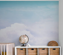 Carregar imagem no visualizador da galeria, Pastel Sky and Clouds Kids Wallpaper Mural - Dreamy Nursery Peel and Stick Wallpaper. #6605
