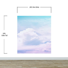 Carregar imagem no visualizador da galeria, Pastel Sky and Clouds Kids Wallpaper Mural - Dreamy Nursery Peel and Stick Wallpaper. #6605
