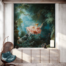 Carregar imagem no visualizador da galeria, The Swing Wallpaper Painting. Retro Vintage Wall Mural Print. Bedroom Wall Art. French Artist Jean-Honoré Fragonard. #6609
