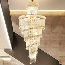 Carregar imagem no visualizador da galeria, Luxurious Golden Cascade Crystal Chandelier
