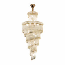 Load image into Gallery viewer, Luxurious Golden Cascade Crystal Chandelier
