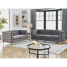Cargar imagen en el visor de la galería, 3-seater + 2-seater Combination sofa.GREY VELVET
