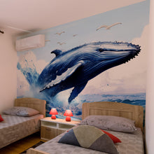 Cargar imagen en el visor de la galería, Humpback Whale Wallpaper. Marine Life Wall Art. #6651
