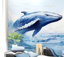 Cargar imagen en el visor de la galería, Humpback Whale Wallpaper. Marine Life Wall Art. #6651
