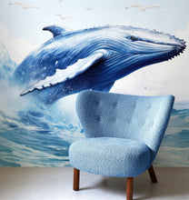 Cargar imagen en el visor de la galería, Humpback Whale Wallpaper. Marine Life Wall Art. #6651
