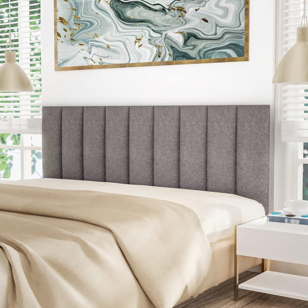 Tbfit Upholstered Wall Mounted Headboard, Soundproof Peel and Stick Headboards for Queen Size Bed, Tufted Floating Dorm Bed Pack of 9 Panels Sized 10