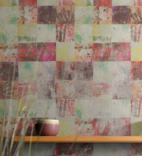 Cargar imagen en el visor de la galería, Vintage Grunge Tile Pattern Wallpaper. Aesthetic Wall Decor. #6668
