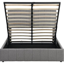Carregar imagem no visualizador da galeria, Full size Upholstered Platform bed with a Hydraulic Storage System - Gray
