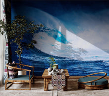 Cargar imagen en el visor de la galería, Big Wave Wallpaper. Surf Ocean Wave Wall Mural. #6670
