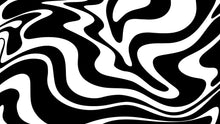 Cargar imagen en el visor de la galería, Black Swirly Line Wallpaper. Contemporary Art Decor. Modern Aesthetic. #6679
