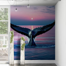 Cargar imagen en el visor de la galería, Whale Tail Wall Mural. Ocean Wallpaper. #6688
