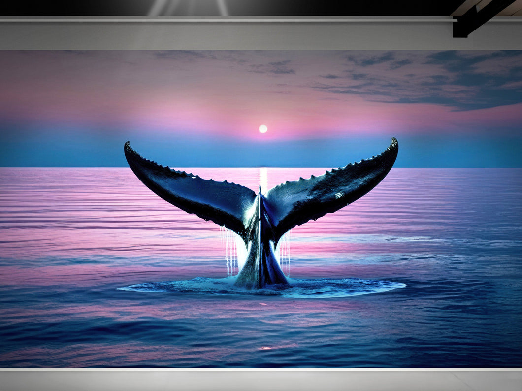 Whale Tail Wall Mural. Ocean Wallpaper. #6688