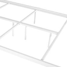Carregar imagem no visualizador da galeria, 86.4&quot; L X 59.6&quot; W X 44&quot; H Metal Bed Frame Queen Size Standerd Bed Frame - WHITE
