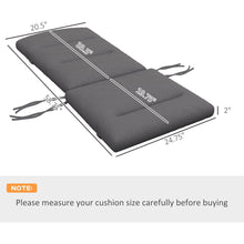 Cargar imagen en el visor de la galería, 2 Piece Adirondack Chair Cushions, 59 x 20.5 x 2 inch Outdoor Chair Cushions for Fire Pit Chairs with Seat, Back, Ties, Water Repellent Replacement Patio Seat Pads, Gray
