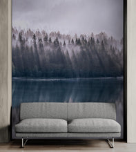 Cargar imagen en el visor de la galería, Pine Trees Forest Lake View Wall Mural Wallpaper. #6754
