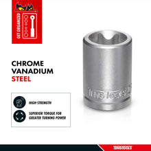 Load image into Gallery viewer, Teng Tools 1/4 Inch Drive Female E-Torx Star TX-E Chrome Vanadium Sockets
