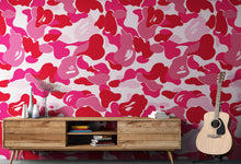 Load image into Gallery viewer, Bape Camo Wallpaper Mural. Green Camo Streetwear Hype Beast Aesthetics. #6662
