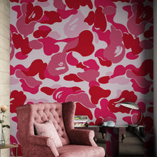 Load image into Gallery viewer, Bape Camo Wallpaper Mural. Green Camo Streetwear Hype Beast Aesthetics. #6662
