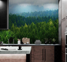 Carregar imagem no visualizador da galeria, Green Forest Wallpaper Mural. Scenic Landscape Wall Mural. #6894
