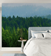 Carregar imagem no visualizador da galeria, Green Forest Wallpaper Mural. Scenic Landscape Wall Mural. #6894
