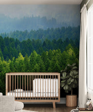 Carregar imagem no visualizador da galeria, Green Forest Wallpaper Mural. Scenic Landscape Wall Mural. #6894
