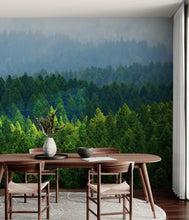 Carregar imagem no visualizador da galeria, Green Forest Wallpaper Mural. Scenic Landscape Wall Mural. #6894
