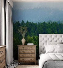 Carregar imagem no visualizador da galeria, Green Forest Wallpaper Mural. Scenic Landscape Wall Mural. #6894
