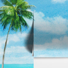 Load image into Gallery viewer, Tropical Palm Tree Wall Mural – Beach Shore Painting. #6911
