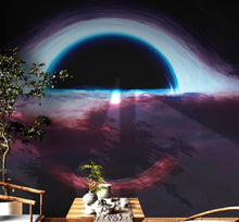Load image into Gallery viewer, Black Hole Wall Mural – Interstellar Space Sci-Fi Wallpaper. #6919

