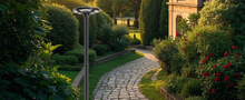 Load image into Gallery viewer, 1500W Commercial Solar Flag Pole Outdoor Lamp Post Light with 98 inch Pole IP67 Waterproof With Remote
