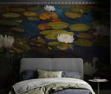 Carregar imagem no visualizador da galeria, Albert Edelfelt Water Lilies Painting Wallpaper Mural. #6963
